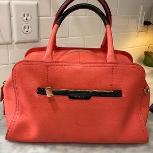 Furla satchel with slot for matching coin purse